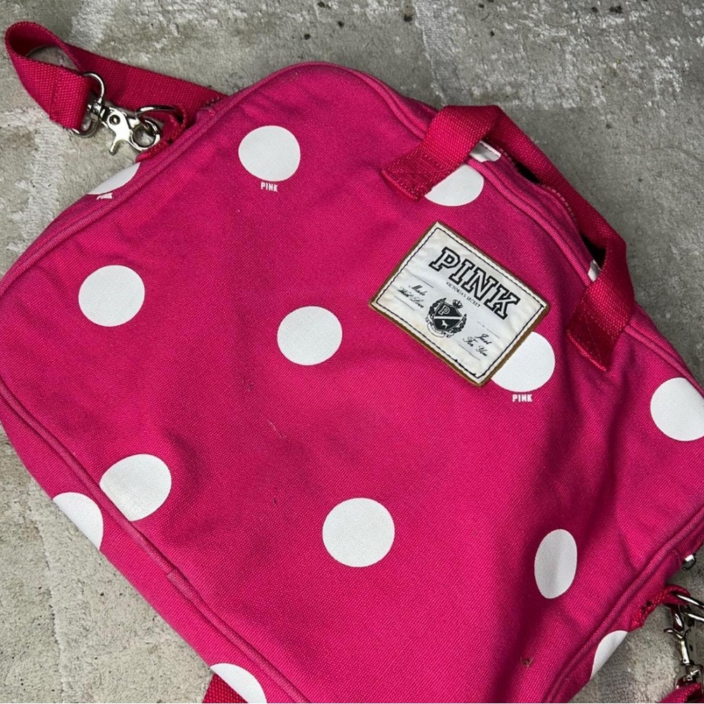 PINK Victoria's Secret Hot Pink Polka Dot Backpack